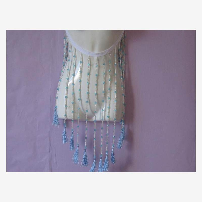 珠子串戏服新款 古装越剧头花配饰耳环项链飘带腰带 影视戏剧服装