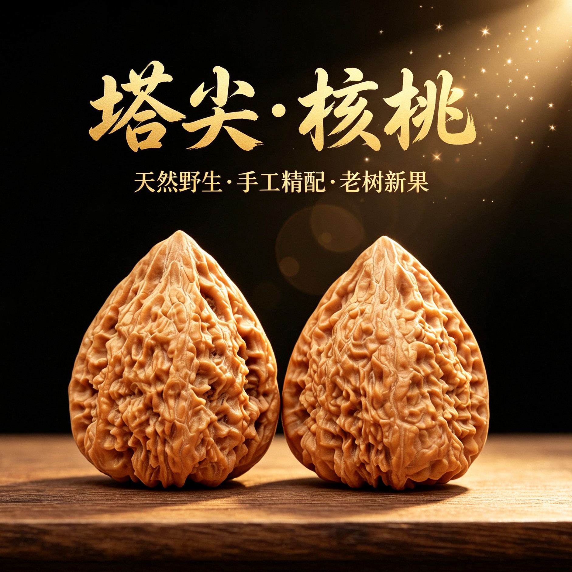 山中玉精品文玩核桃塔尖核桃图片