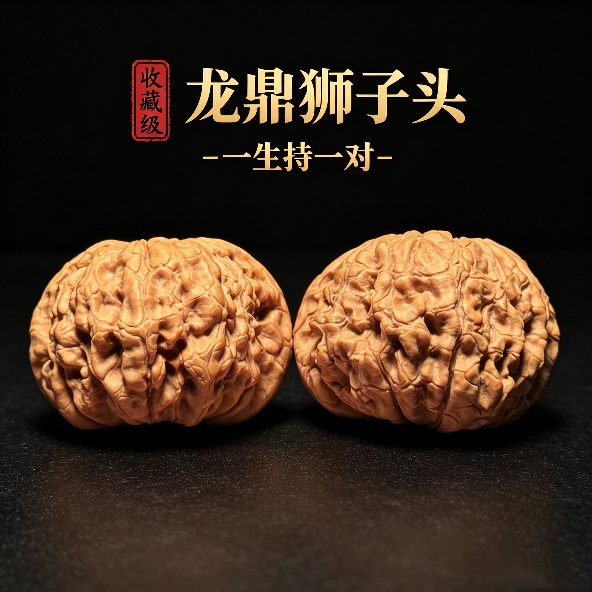 山中玉精品文玩核桃龙鼎狮子头图片