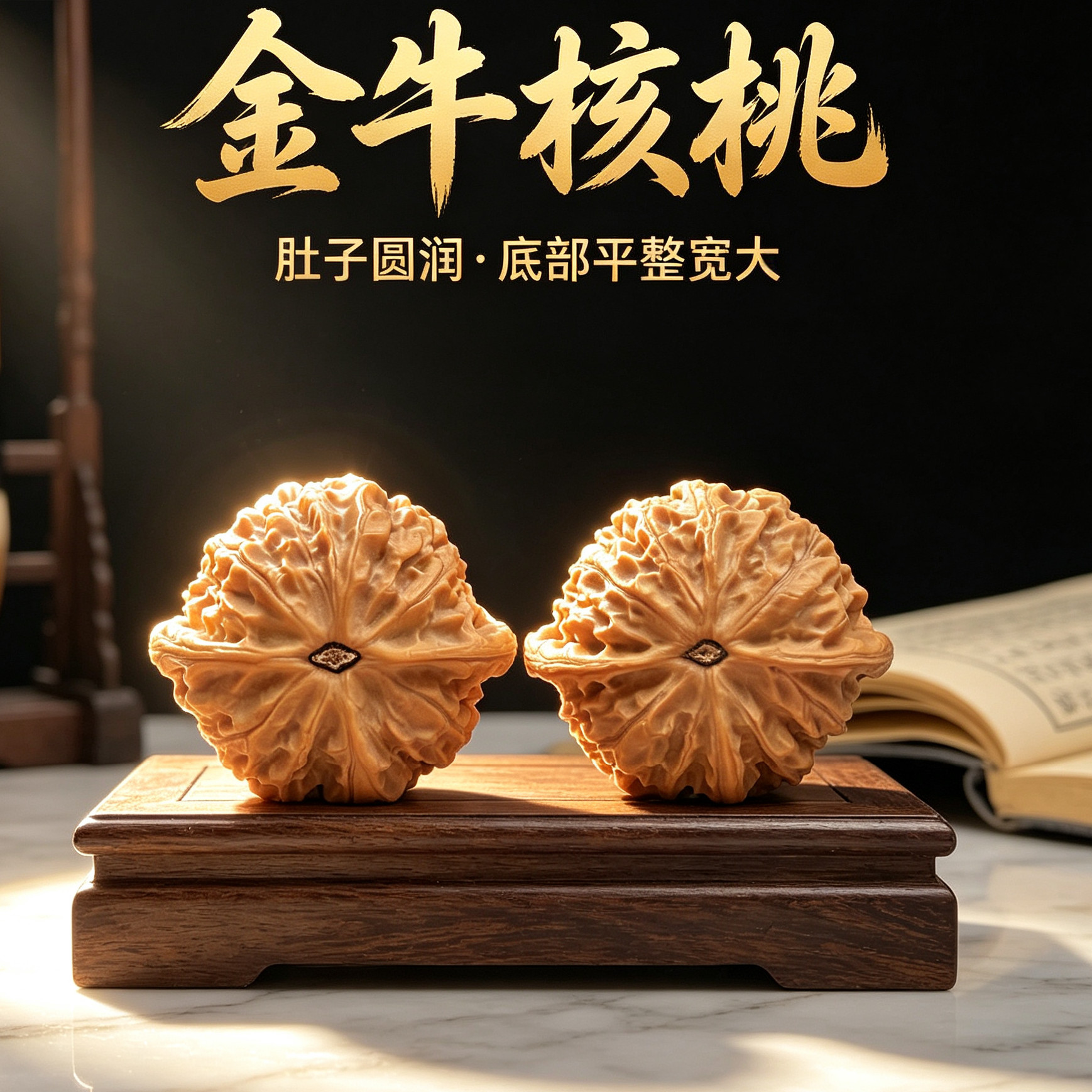 山中玉精品文玩核桃金牛核桃图片