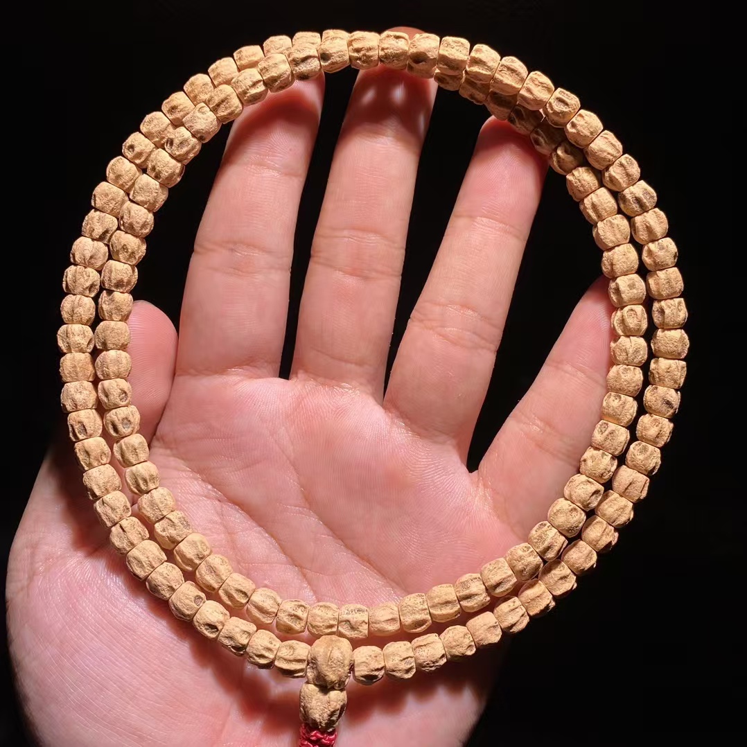 原色西藏热振寺柏香籽药片百香籽手持男女念珠108菩提手串手链
