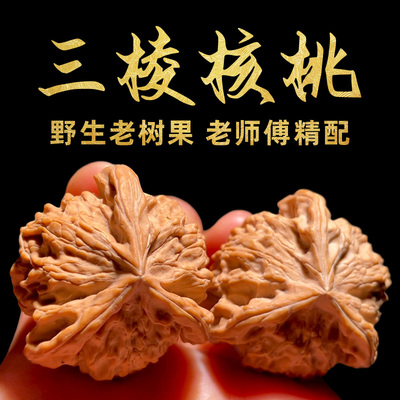 【高端三棱】异形文玩核桃手把件