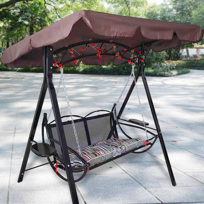 户外秋千庭院荡秋千室外双人吊床室内小院摇篮家用花园藤编摇摇椅