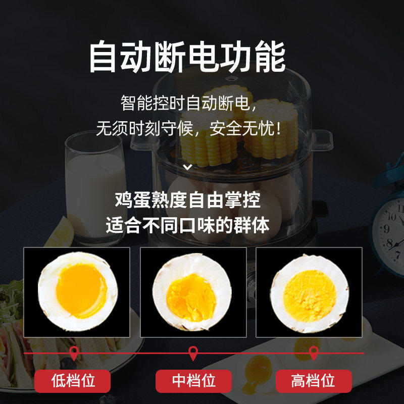 Solis/索利斯827蒸蛋器煮蛋器家用早餐机神器蛋羹定时自动断电