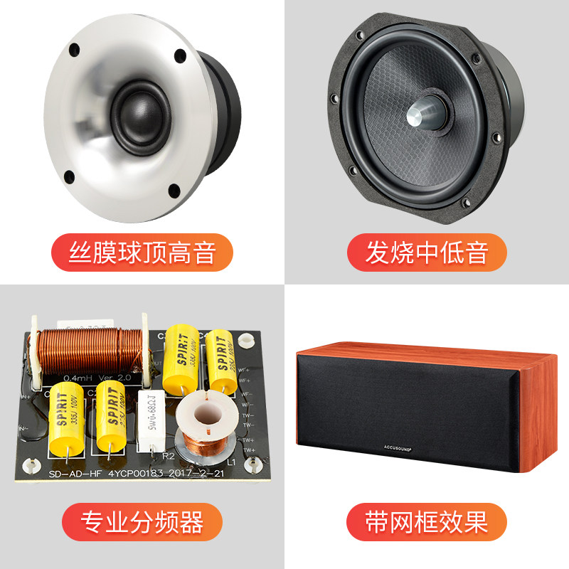雅歌声发烧5寸中置音箱5.1家庭影院中置环绕音箱无源壁挂家用音响