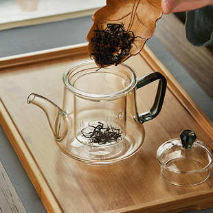 小泡茶壶玻璃耐高温过滤茶壶红茶茶具冲茶器个人专用单壶茶杯套装