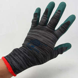 天盛劳保手套耐磨工作干活男劳动胶皮浸胶橡胶带胶柔软防滑手套