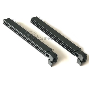 PCIE4.0插槽164Pin带卡扣16X显卡卡槽X16带飞机尾APCI0494-K002C