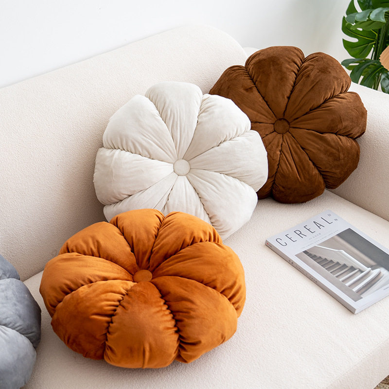 南瓜圆形蒲团ins沙发客厅靠背花苞南瓜靠垫坐垫吊椅圆凳子小坐墩,居家布艺,蒲团,淘宝优惠券,粉丝福利购,淘宝优惠卷