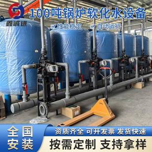 100吨锅炉软化水设备自动工业商用大型软化机锅炉除水垢软化设备