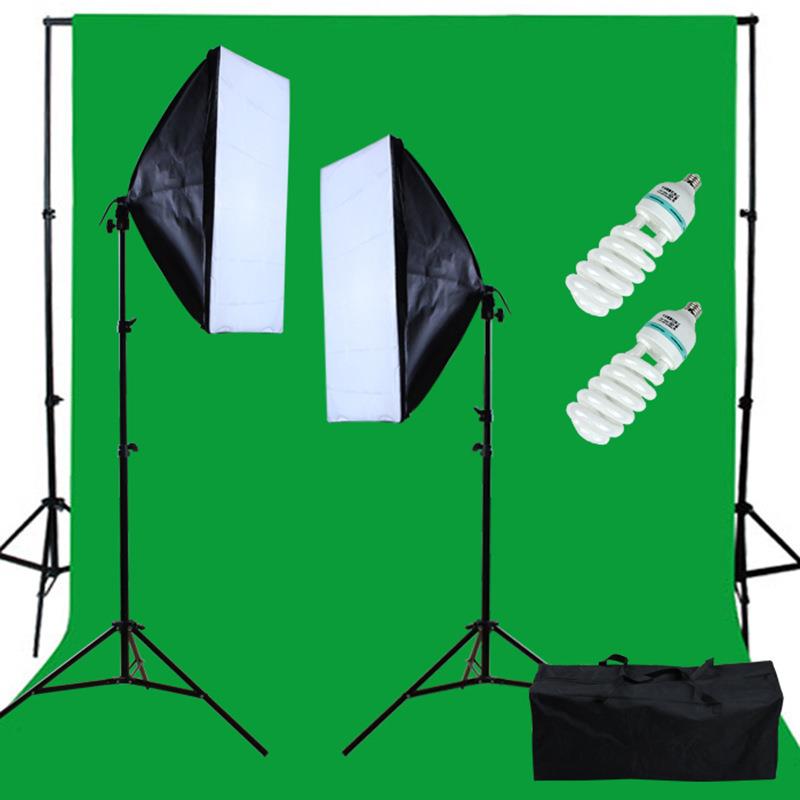 摄影器材单灯柔光箱套装专业照相拍照人像摄影棚背景布架