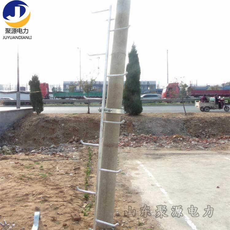 水泥杆爬梯电线杆爬梯抱箍圆管热镀锌攀爬梯子通信杆爬梯供应