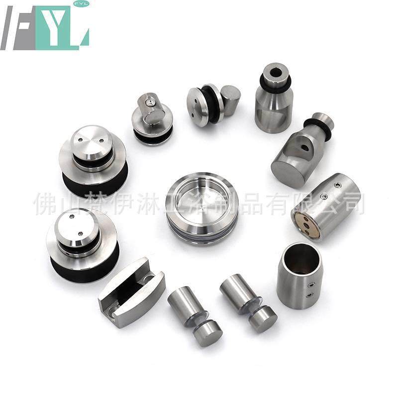 无框玻璃门隔断淋浴房移门圆管滑轮配件套装不锈钢推拉门玻璃吊轨