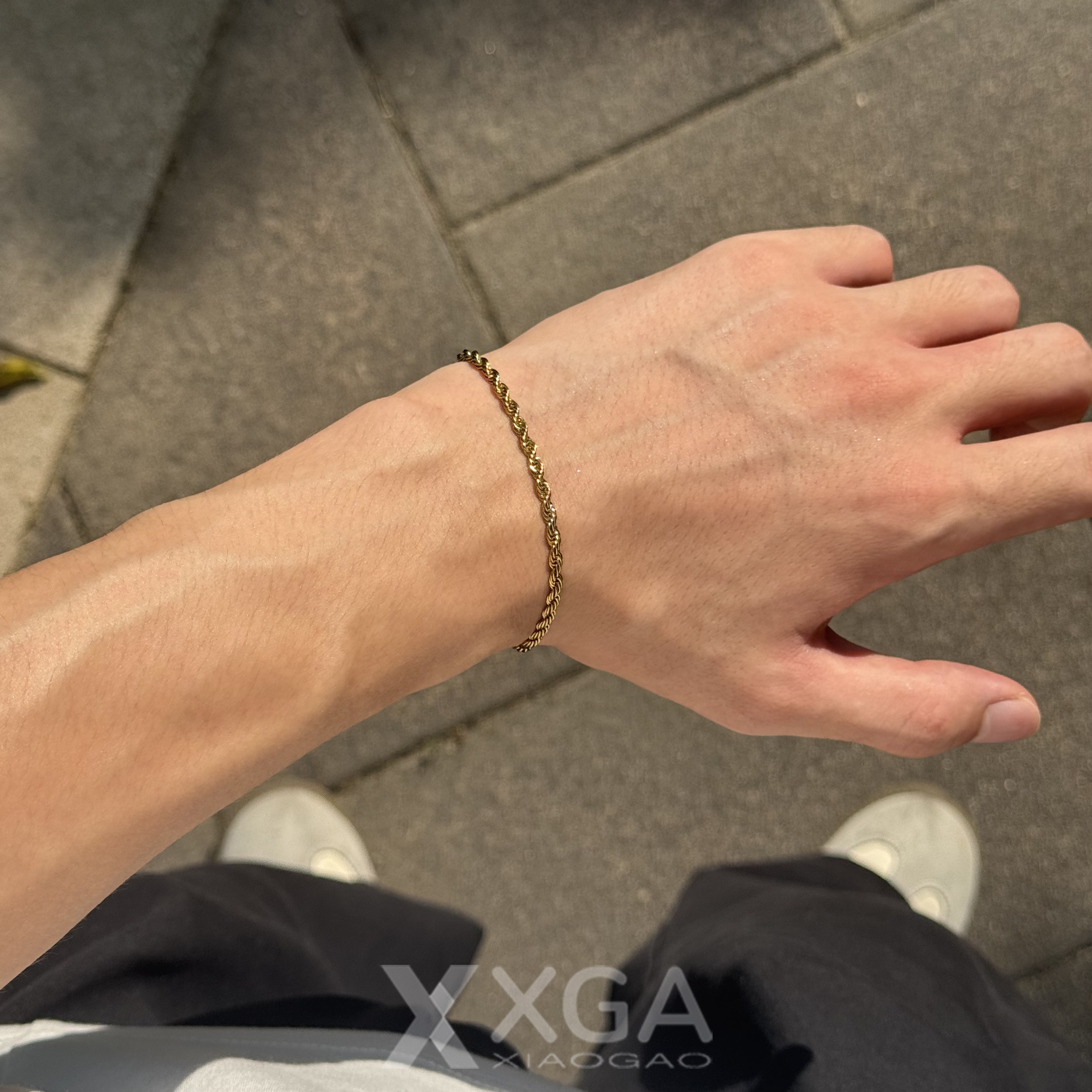 螺旋DNA缠绕钛钢不掉色手链麻花链百搭轻奢高级欧美小众个性男女