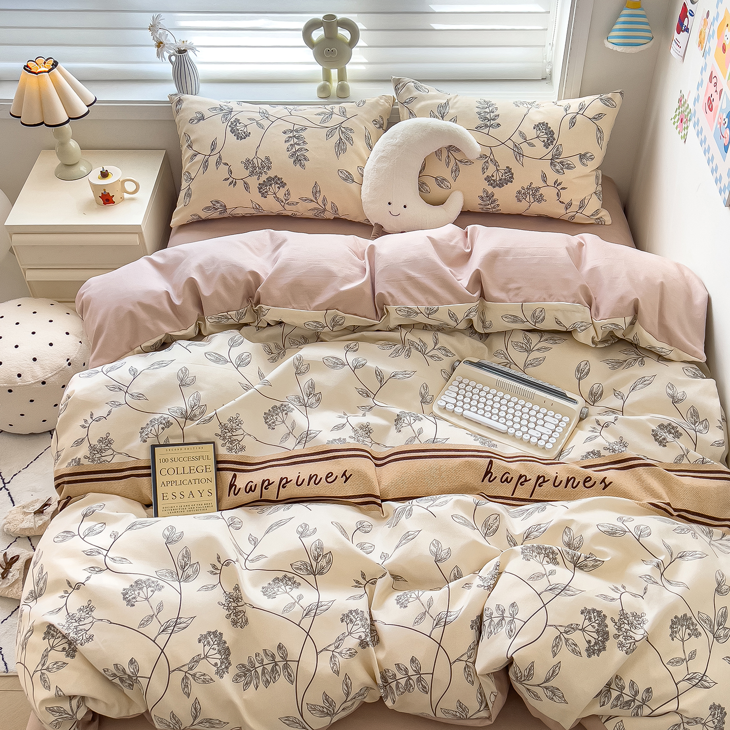 多兰诗简约磨毛加厚四件套