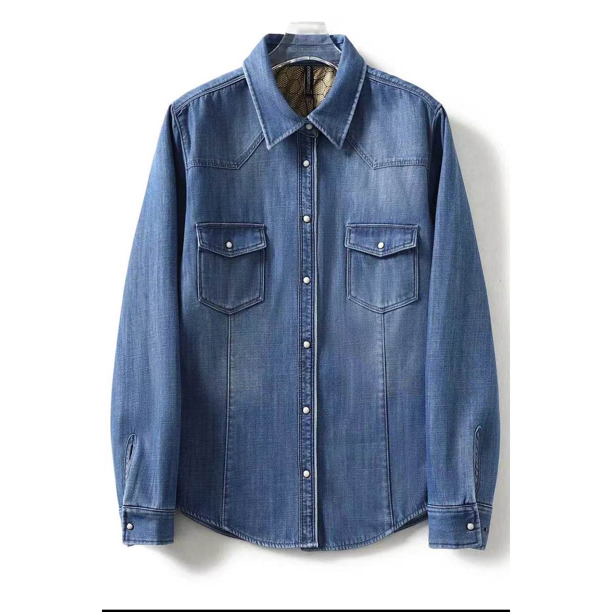 HuangxiaoqiCowboy修身牛仔衬衫