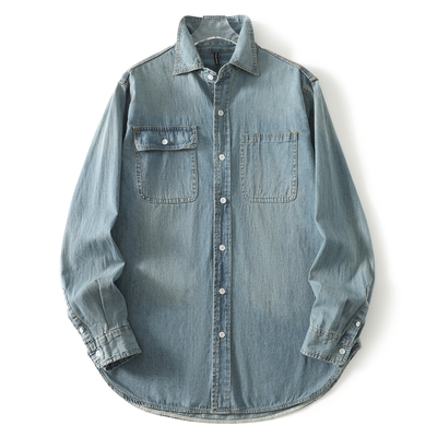 Huangxiaoqi Cowboy男女同款显瘦牛仔衬衫百搭宽松韩版休闲外套