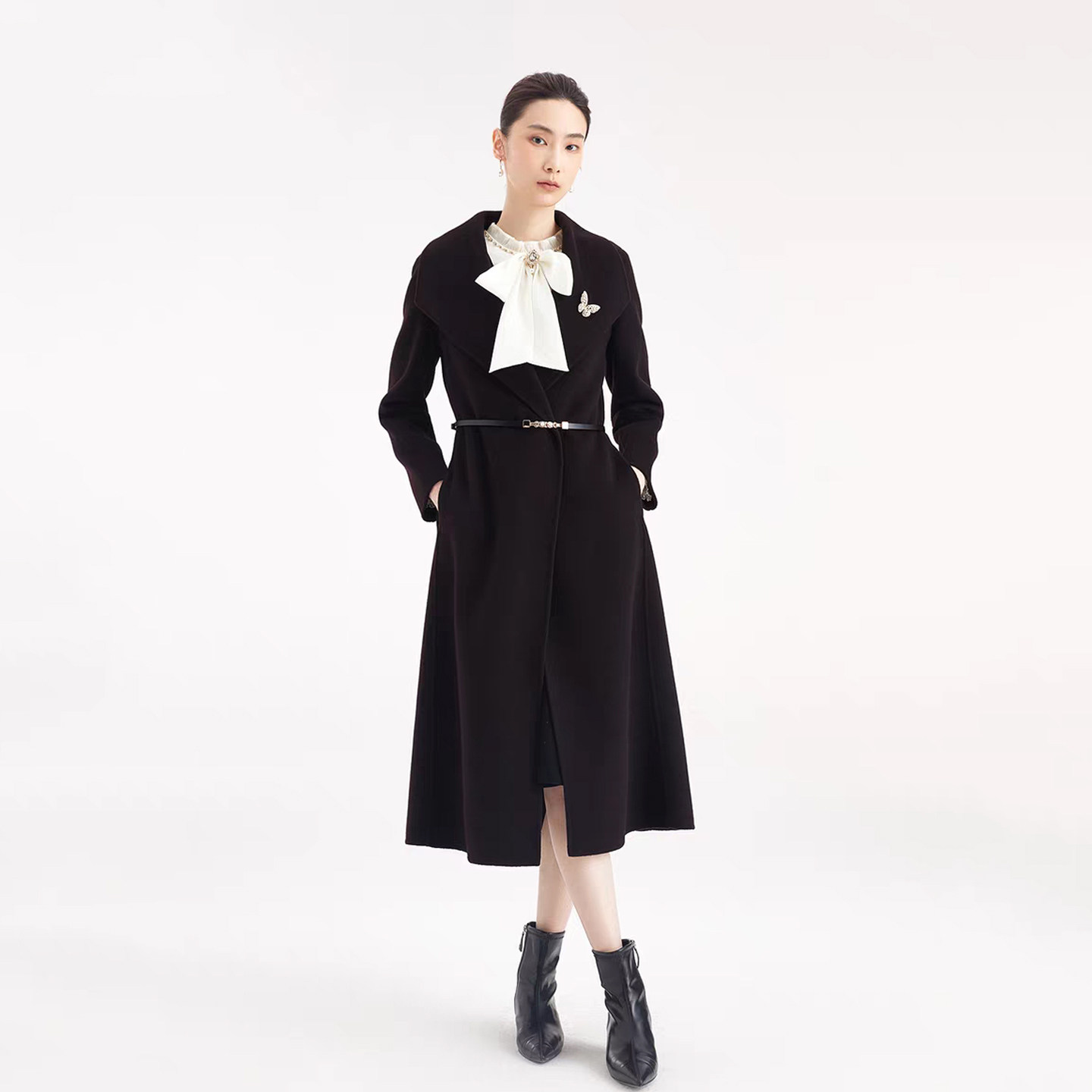 气质通勤羊毛羊绒双面呢大衣外套