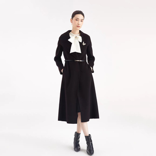 女装 新款 气质通勤羊毛羊绒双面呢大衣外套 2025秋冬季 珂莱商场同款