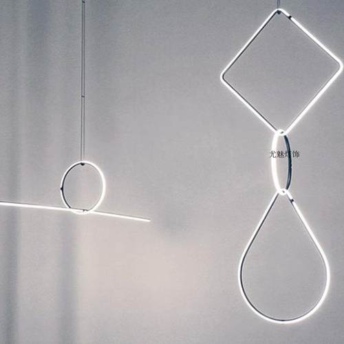 DIY自由组合珠宝吊坠吊灯楼梯餐厅卧室床头后现代简约几何图案灯