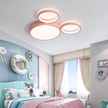 2020新款可爱鼠儿童房灯led创意圆形吸顶灯现代简约男女孩卧室灯
