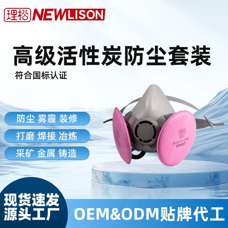 理松KN100防护面具活性炭过滤棉防工业粉尘装修打磨焊接