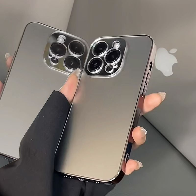 纳米AG电镀适用苹 果16Promax手机保护壳iPhone15Promax纯色磨砂14高级感13简约情侣12男女11原机plus防摔保