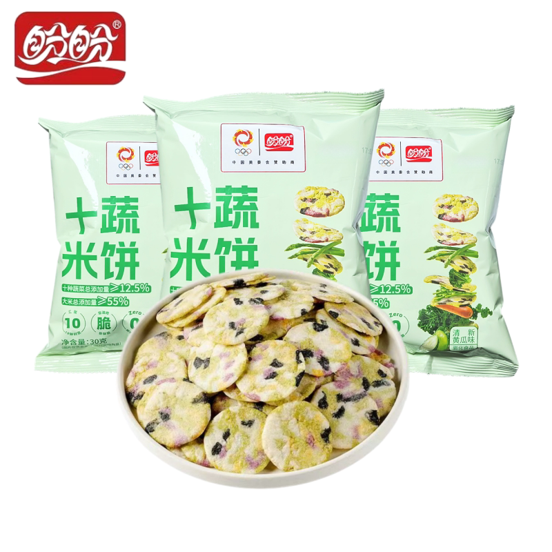 盼盼十蔬米饼黄瓜味膨化非油炸