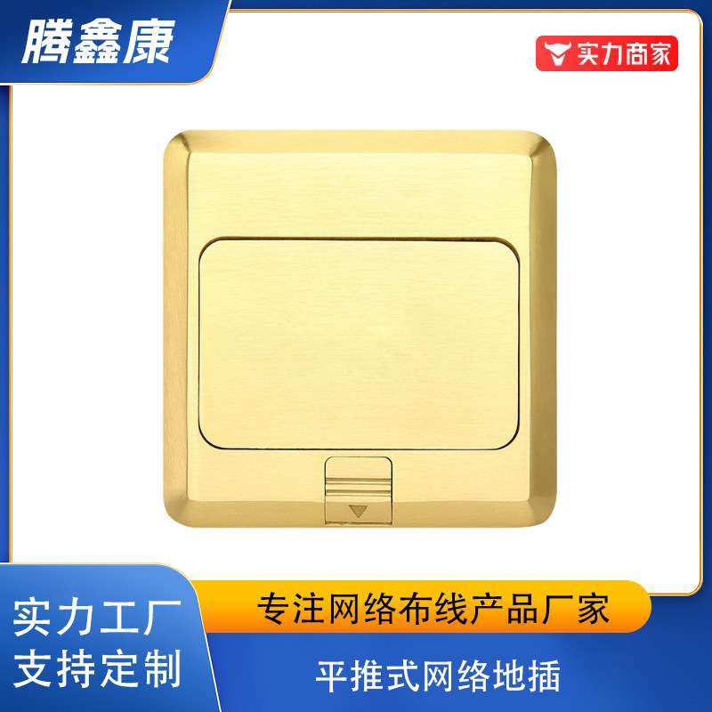 厂家现货 地插铜质3口信息网络弹起式三口落地面板