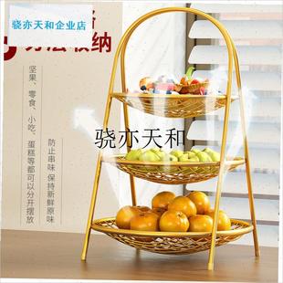 l下午茶托盘多层水果盘围炉煮茶餐具创意家用P干果零食盘糖果茶食