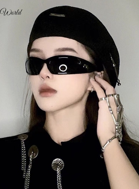 极速y2bk太阳眼镜复古千禧猫眼美式太阳眼镜女士抗UV小脸女生赛博