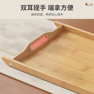 新品竹木茶盘托盘长方形商用家用放茶杯竹制N日式水杯收纳简约大