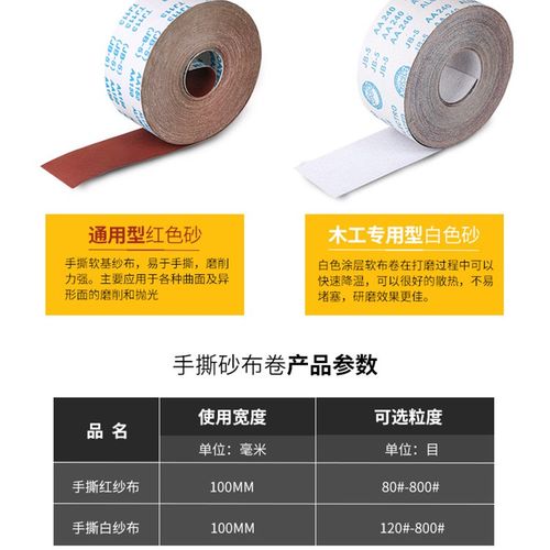 极速手撕砂布卷打磨n木工金属车床抛光工具沙子砂布纱沙软布砂带