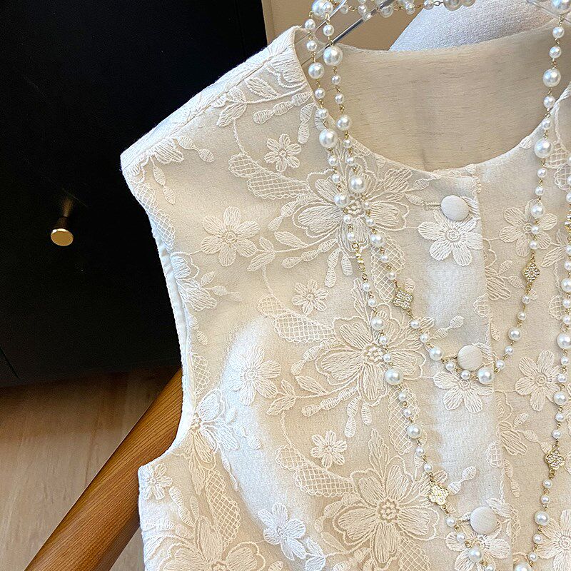 新品新中式古风女装马甲夏复古重工刺绣国风O马夹背心外穿无袖唐