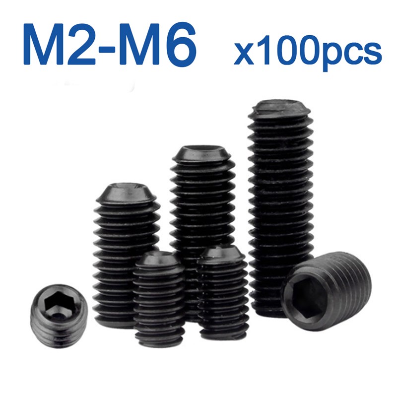 极速100pcs/lot Headless Sevt Screw M2 M2.5 M3 M4 M5 M6 M8 M1