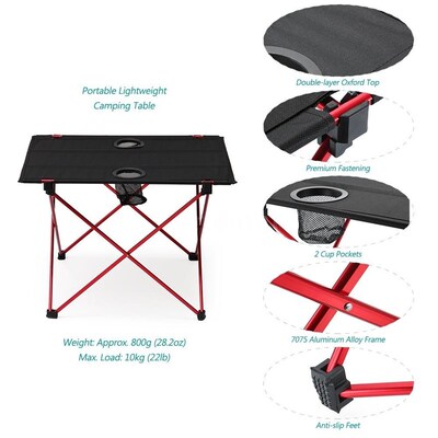 极速Camping Piicnic Foldable Table Outdoor Fishing Hiking Su