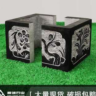 极速方形a石头柱墩石柱子底座青石柱础石墩柱顶石实心柱基空心定