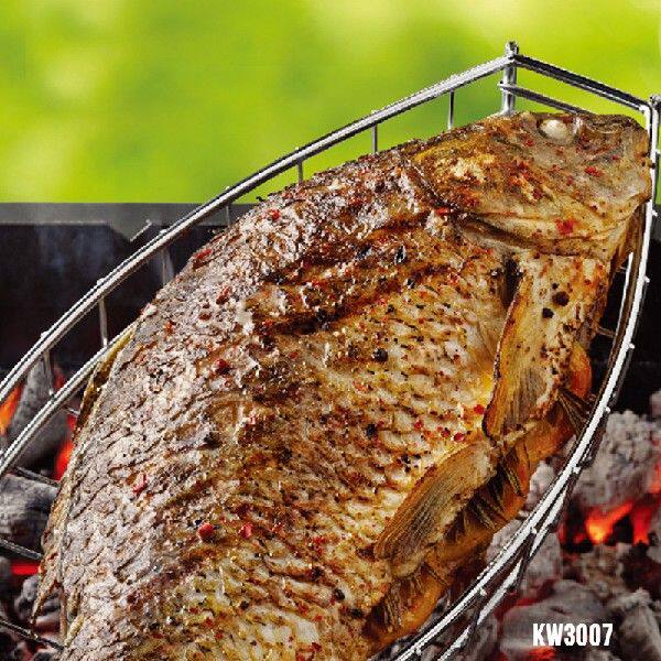 新品Hot selling 1 pcps Durable One Fish Grilling Basket w/ B