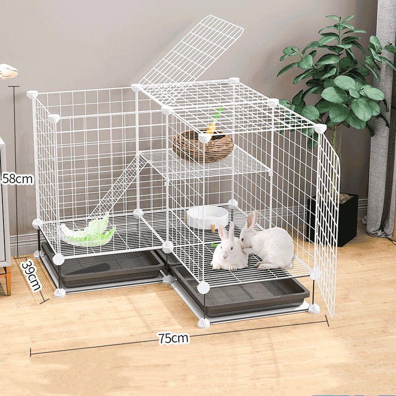 极速驰麦兔笼子j家用室内兔子窝带厕所自动清粪屋养殖笼特大号兔