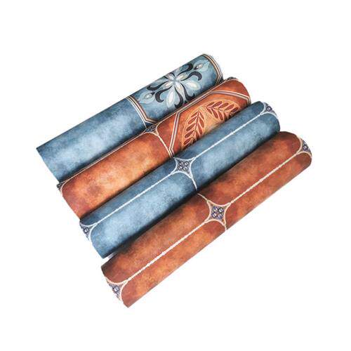 新品加厚欧式自粘地板贴纸厨房阳台瓷砖贴K纸防水防油化妆室地面