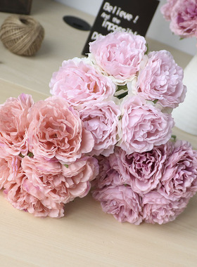极速5 heads/ bouquet Peony Artificial flowers HSome Decor Si
