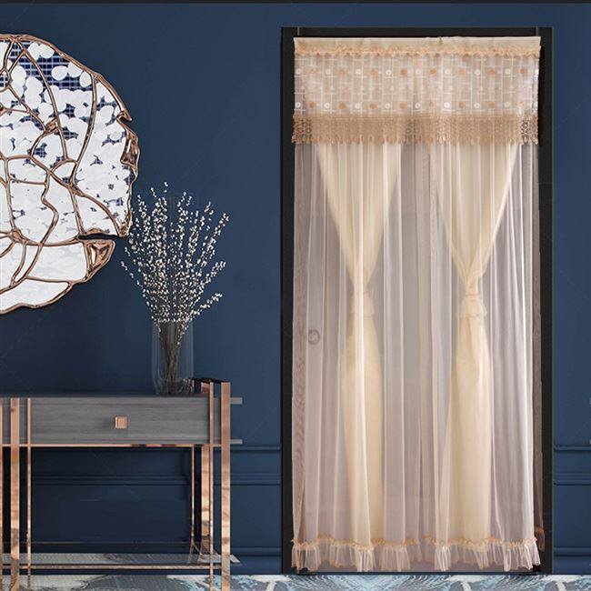 极速Double layer lace doour curtain mesh curtains nFaiOlfree