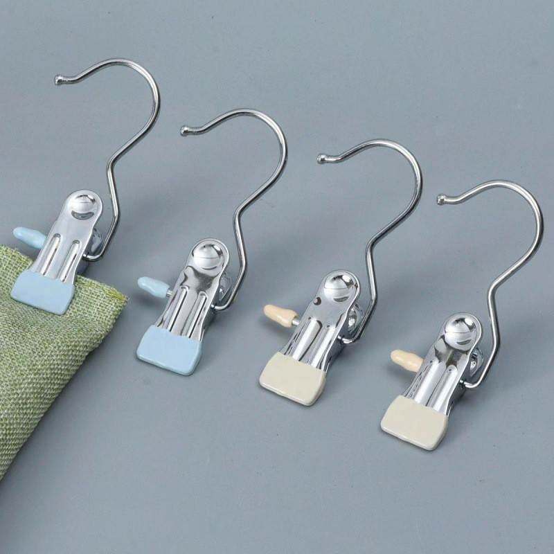 极速不锈钢挂钩夹子多功能无痕挂钩J夹子毛巾防风裤夹带钩,收纳整理,夹子,淘宝优惠券,粉丝福利购,淘宝优惠卷