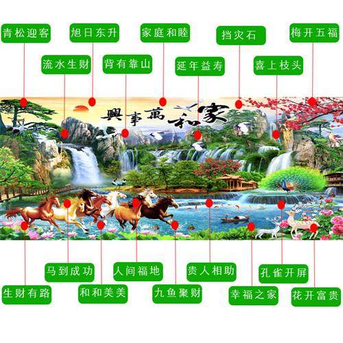 极速大幅大气钻i石画满钻十字绣2022新款客厅家和万事兴八骏图山,居家布艺,钻石绣,淘宝优惠券,粉丝福利购,淘宝优惠卷