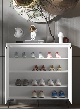 极速轻奢鞋柜家用门口白色好看现代简约玄关柜大容量S长深35cm大