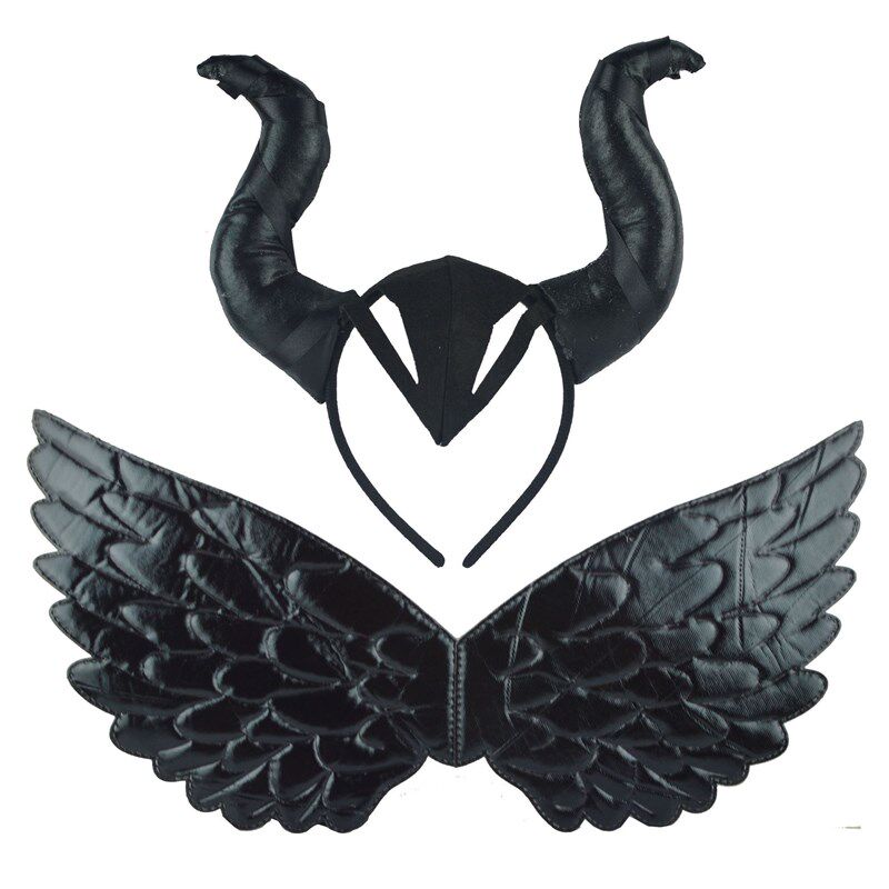 新品Wings Holiday Promr Party Props Black Unicorn Wings Elf