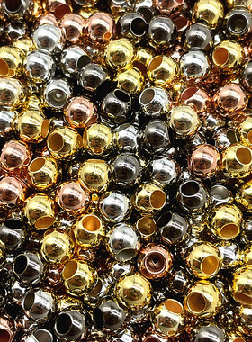 极速New 6mm 8mm 10mmp Big Hole Round B Spacer Beads for Jewe