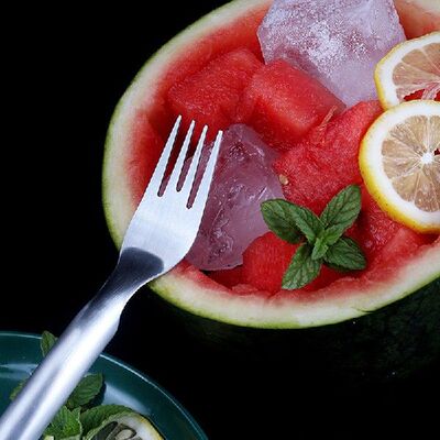 极速2 In 1 Watermelon Sluicer Cutter Watermelon Fork Slicer