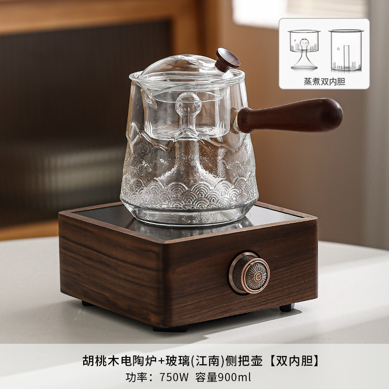 极速新品胡桃木黑晶炉js煮茶器玻璃烧水壶白茶围炉煮茶壶煮茶炉小,餐饮具,煮茶炉,淘宝优惠券,粉丝福利购,淘宝优惠卷