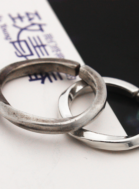 纯银戒指999足男女情侣手